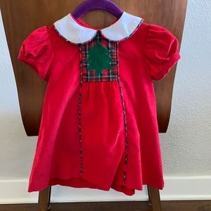 FUNTASIA BABY / TODDLER GIRLS RED CORDUROY FLOAT DRESS